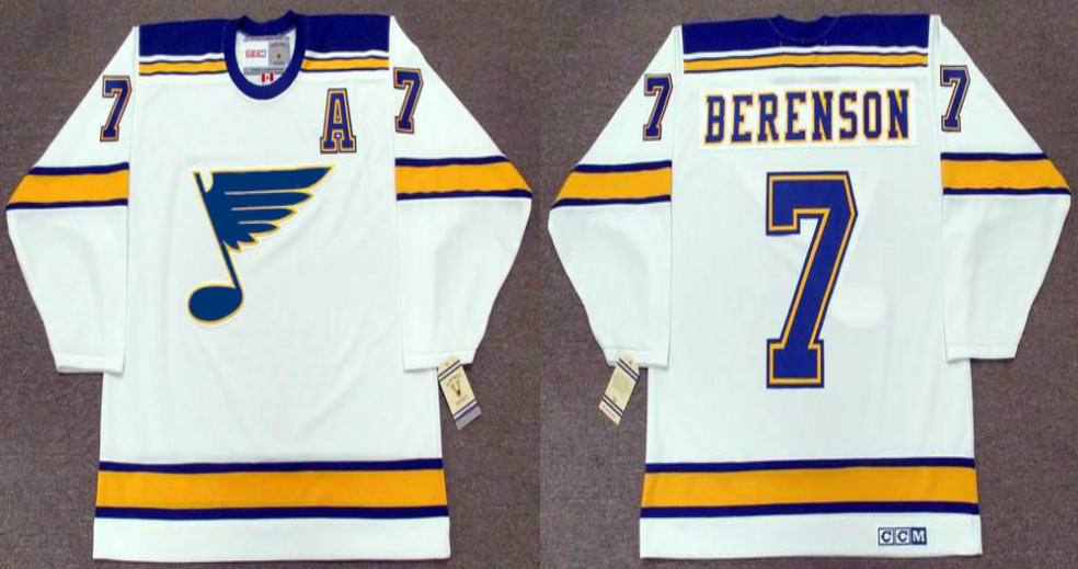 2019 Men St.Louis Blues 7 Berenson white CCM NHL jerseys